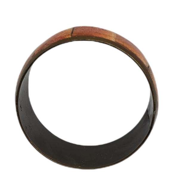 - Apple Coral and brass- Bangle bracelet. Sku.5 - Picture 5 of 5